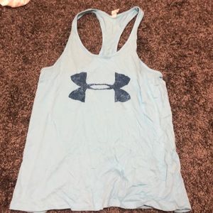 Blue under Armour racerbank workout tank